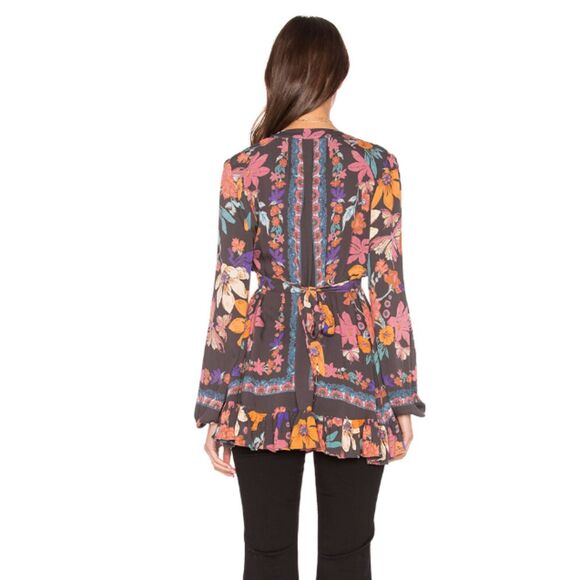 Floral V-Neck Long Sleeve Dress - Picture 11 of 11